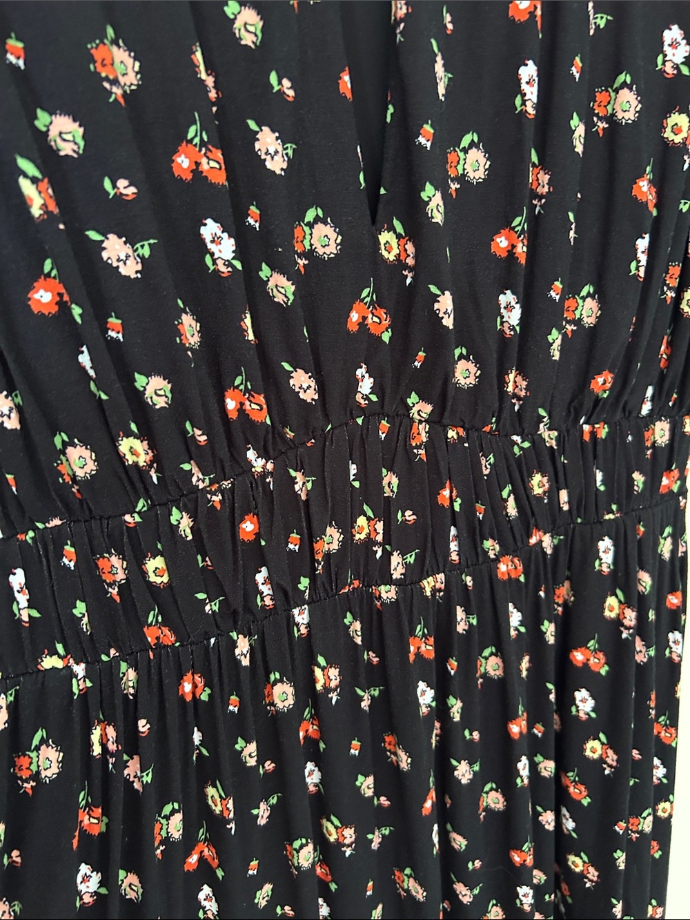 Boden Rosanna Jersey Midi maxi Tea black dainty spring floral Dress 8 - Picture 9 of 14
